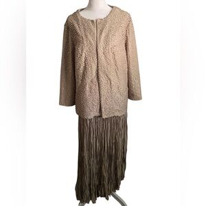 Travelers  by Chico’s 2 women’s suit skirt cardigan size 2